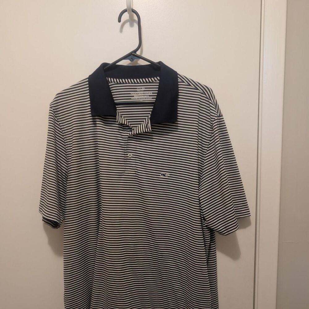 Vineyard-vines Men's Navy and Blue Polo-shirts